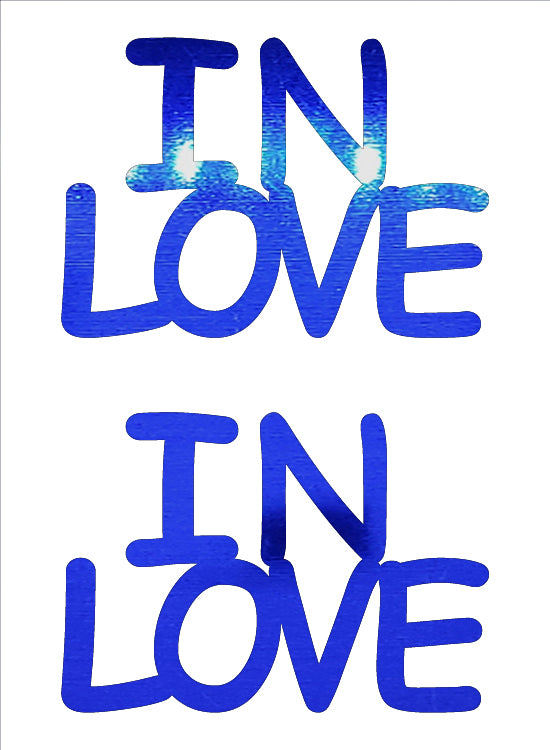 Custom-Buzz Word - IN LOVE Blue Royal