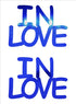 Custom-Buzz Word - IN LOVE Blue Royal