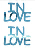 Custom-Buzz Word - IN LOVE Blue Sky