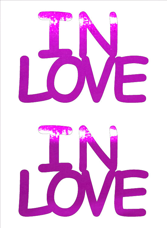 Custom-Buzz Word - IN LOVE Fuchsia