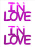 Custom-Buzz Word - IN LOVE Fuchsia