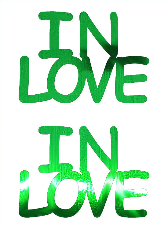 Custom-Buzz Word - IN LOVE Green