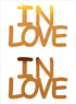 Custom-Buzz Word - IN LOVE Orange