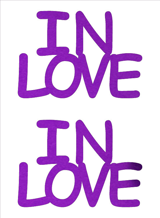 Custom-Buzz Word - IN LOVE Purple