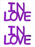 Custom-Buzz Word - IN LOVE Purple