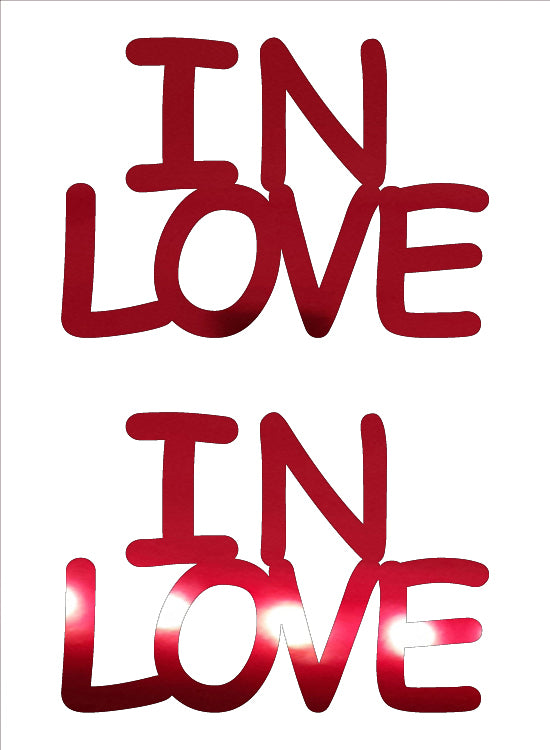 Custom-Buzz Word - IN LOVE Red