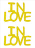 Custom-Buzz Word - IN LOVE Yellow Paper