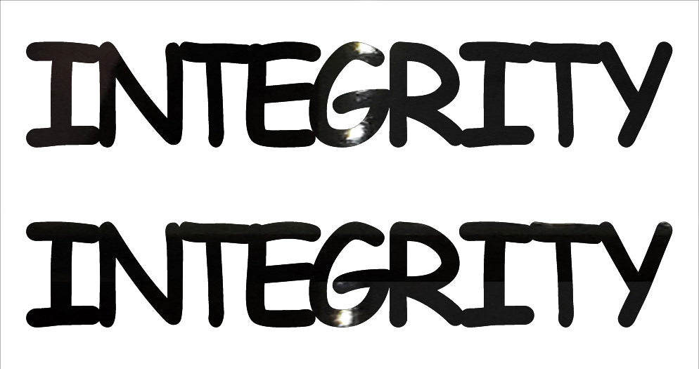 Custom-Buzz Word - INTEGRITY Black