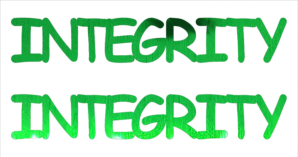 Custom-Buzz Word - INTEGRITY Green