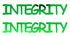 Custom-Buzz Word - INTEGRITY Green