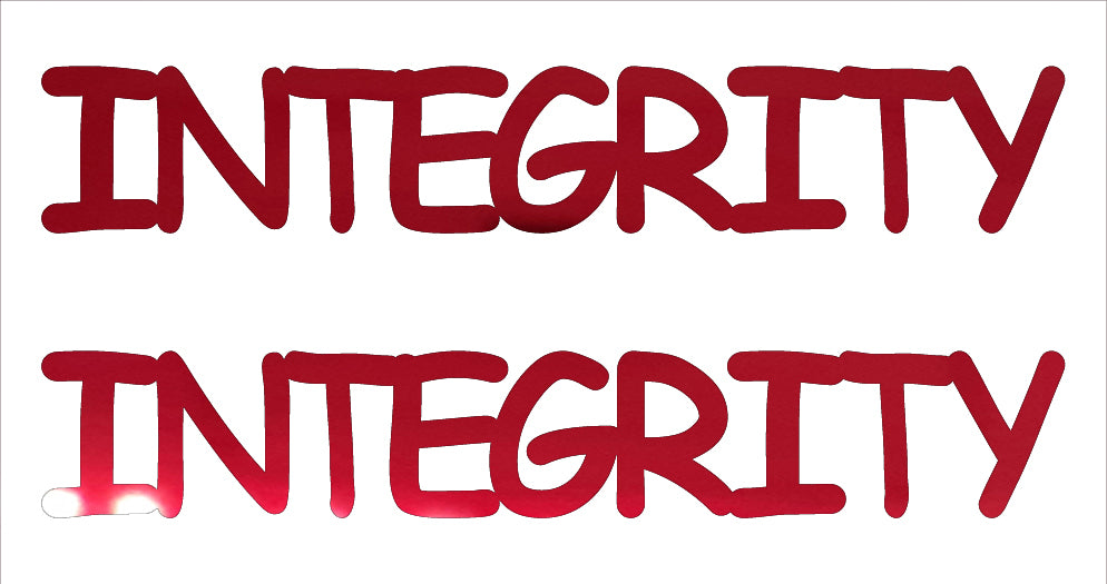 Custom-Buzz Word - INTEGRITY Red