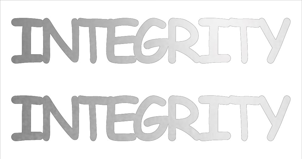 Custom-Buzz Word - INTEGRITY Silver