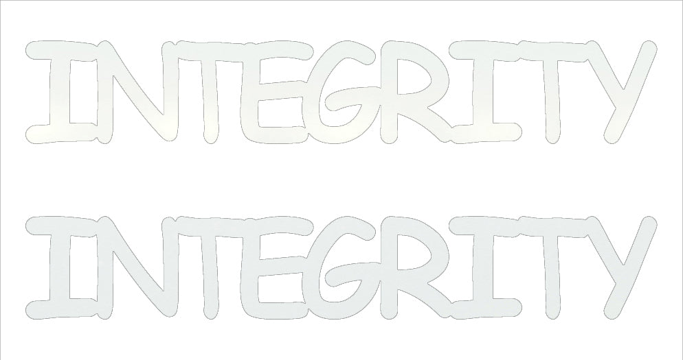 Custom-Buzz Word - INTEGRITY White