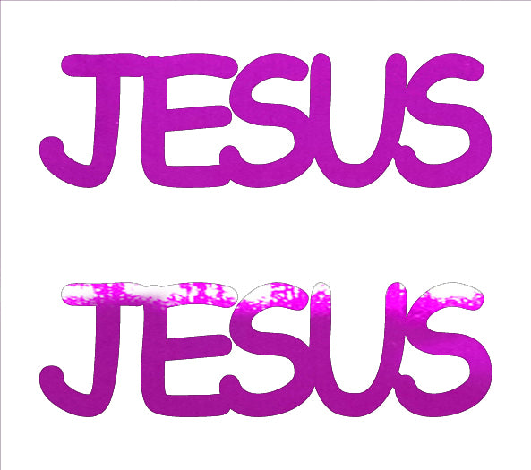 Custom-Buzz Word - JESUS Fuchsia