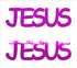 Custom-Buzz Word - JESUS Fuchsia