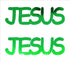 Custom-Buzz Word - JESUS Green