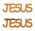 Custom-Buzz Word - JESUS Orange