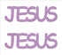 Custom-Buzz Word - JESUS Pink