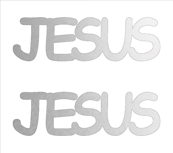 Custom-Buzz Word - JESUS Silver