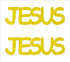 Custom-Buzz Word - JESUS Yellow Paper