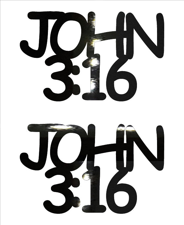 Custom-Buzz Word - JOHN 3:16 Black