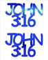 Custom-Buzz Word - JOHN 3:16 Blue Royal