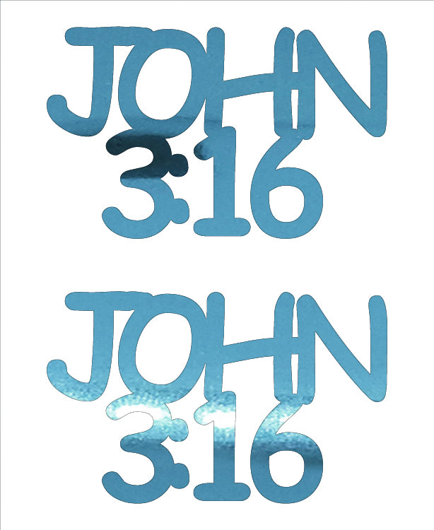 Custom-Buzz Word - JOHN 3:16 Blue Sky