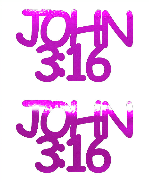 Custom-Buzz Word - JOHN 3:16 Fuchsia