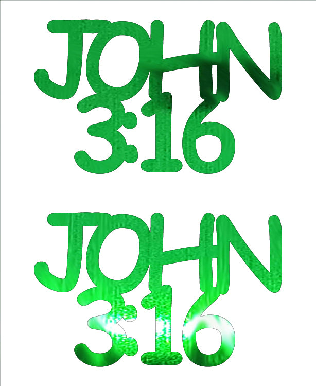 Custom-Buzz Word - JOHN 3:16 Green