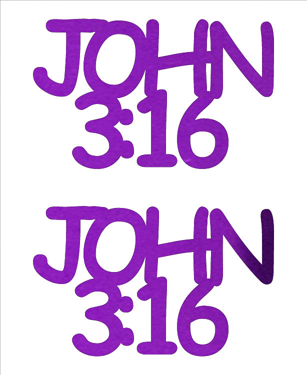 Custom-Buzz Word - JOHN 3:16 Purple