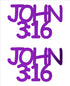 Custom-Buzz Word - JOHN 3:16 Purple