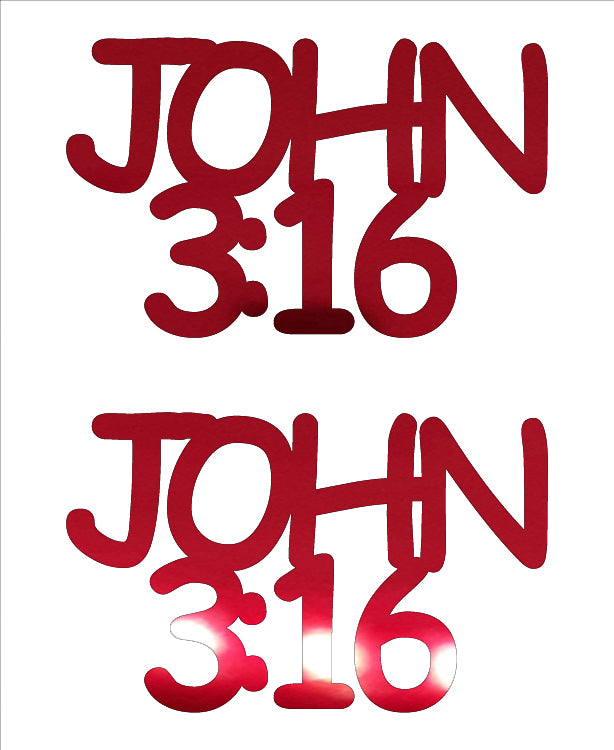 Custom-Buzz Word - JOHN 3:16 Red