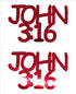 Custom-Buzz Word - JOHN 3:16 Red