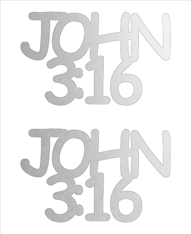 Custom-Buzz Word - JOHN 3:16 Silver