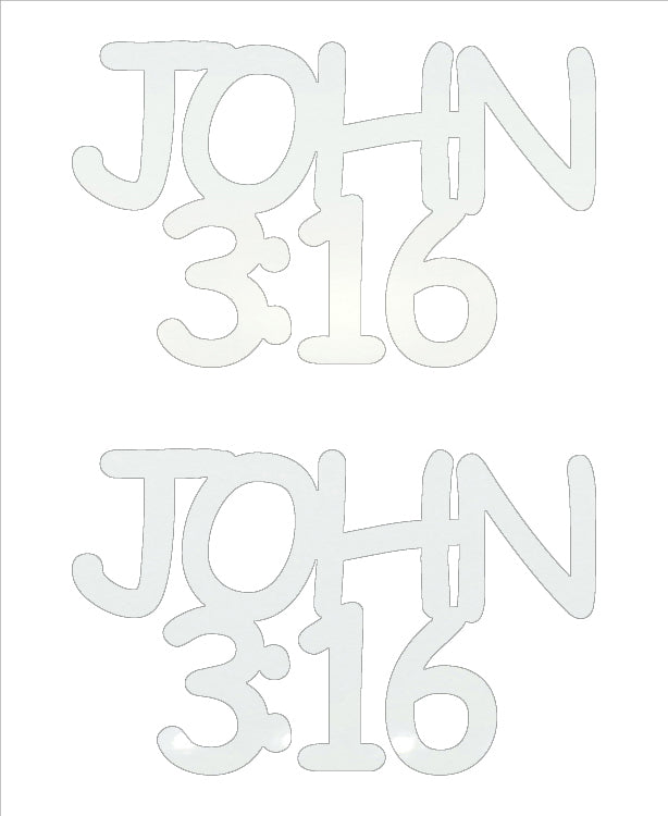 Custom-Buzz Word - JOHN 3:16 White