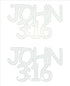 Custom-Buzz Word - JOHN 3:16 White