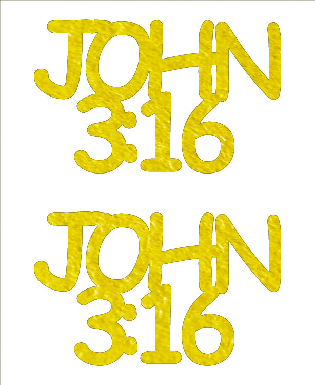 Custom-Buzz Word - JOHN 3:16 Yellow Paper