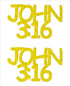 Custom-Buzz Word - JOHN 3:16 Yellow Paper