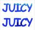 Custom-Buzz Word - JUICY Blue Royal