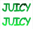 Custom-Buzz Word - JUICY Green