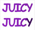 Custom-Buzz Word - JUICY Purple