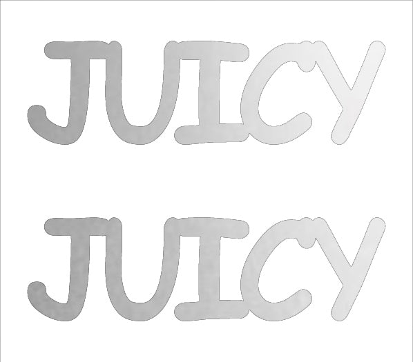 Custom-Buzz Word - JUICY Silver