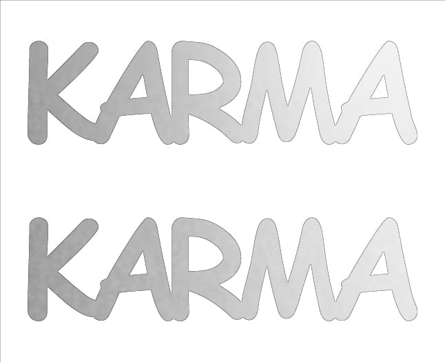 Custom-Buzz Word - KARMA Silver