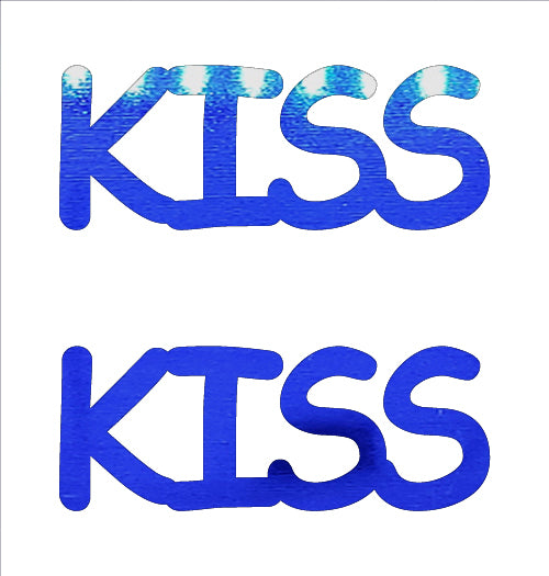 Custom-Buzz Word - KISS Blue Royal