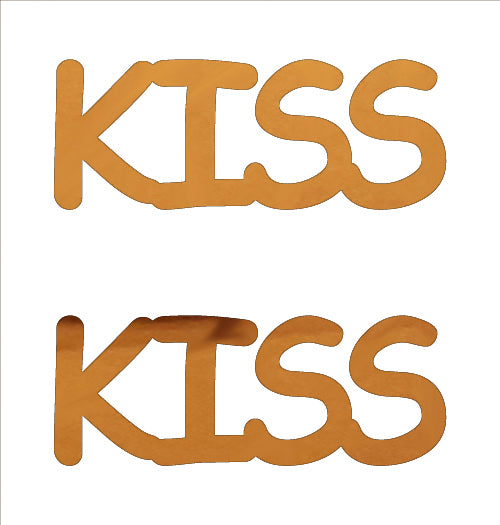 Custom-Buzz Word - KISS Orange