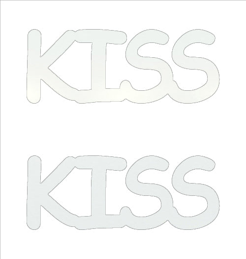 Custom-Buzz Word - KISS White