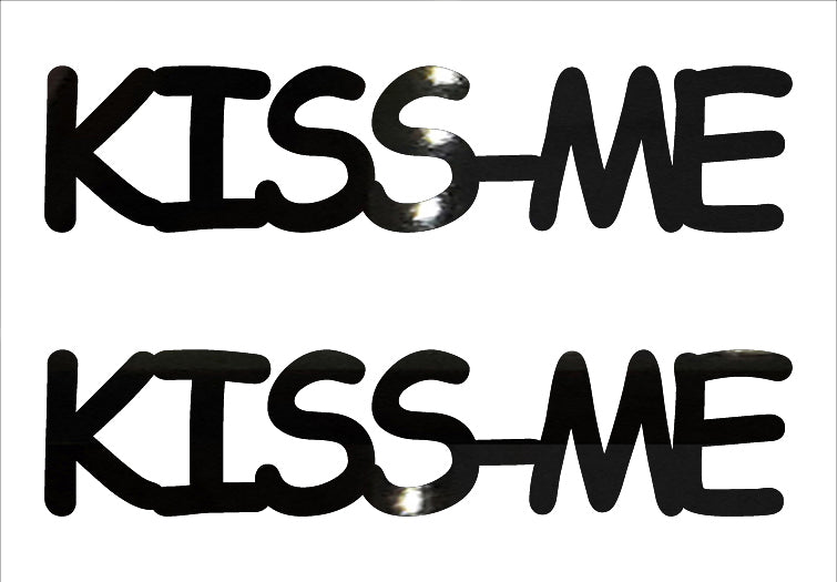 Custom-Buzz Word - KISS ME Black