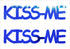 Custom-Buzz Word - KISS ME Blue Royal