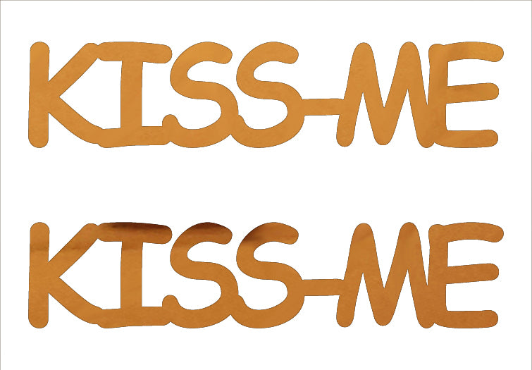 Custom-Buzz Word - KISS ME Orange