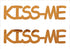 Custom-Buzz Word - KISS ME Orange